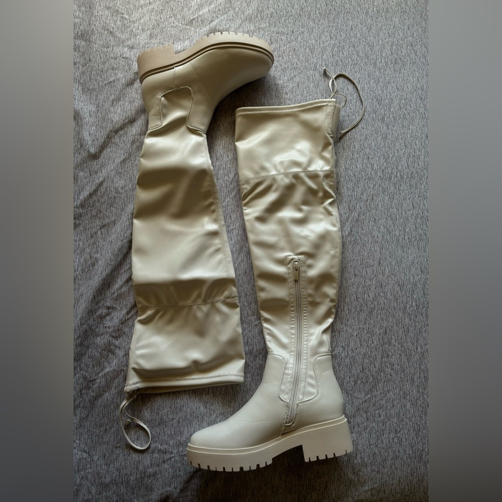 Stomp It Up Thigh-High Lug Boots